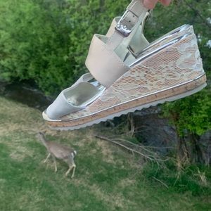 JANA BE NATURAL LEATHER SANDALS